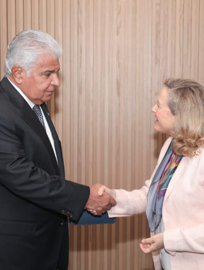 foto de portada de la publicación Presidenta del Banco Europeo de Inversiones respalda futuro económico de Panamá, tras encuentro con Mulino