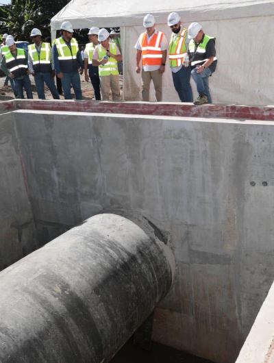 foto de portada de la publicación Ministro Orillac verifica trabajos de interconexión Este previo a la unión con el anillo hidráulico