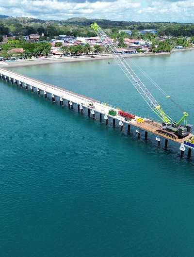 foto de portada de la publicación Complejo Logístico de Puerto Armuelles toma forma: muelle multipropósito registra 70% de avance