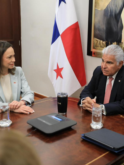foto de portada de la publicación Presidente Mulino recibe visita de María Corina Machado