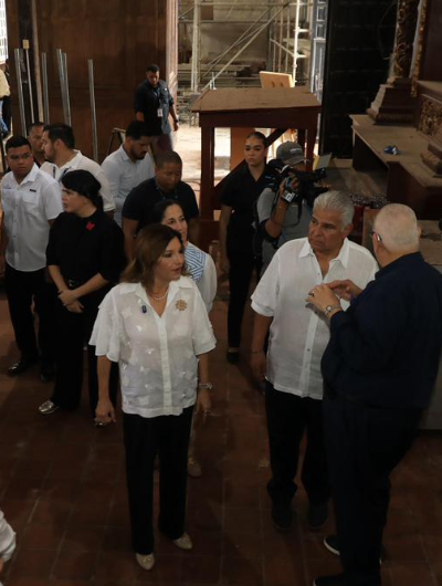 foto de portada de la publicación Mulino inspecciona avances de la restauración integral de la Iglesia de San Felipe en Portobelo